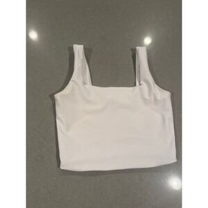 YPB Your Personal Best White Square Neck Sleeveless Crop Top - Size S‎